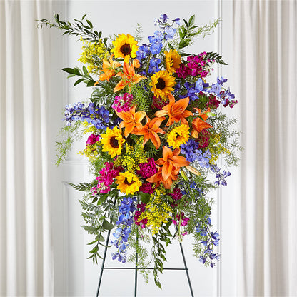 Sunlit Memories Standing Spray (Standard) –  Petals From Angels Floral Designs, Pasadena CA