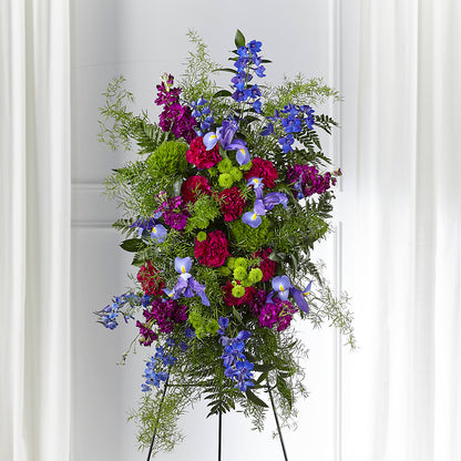 Heavenly Skies Standing Spray –  Petals From Angels Floral Designs, Pasadena CA