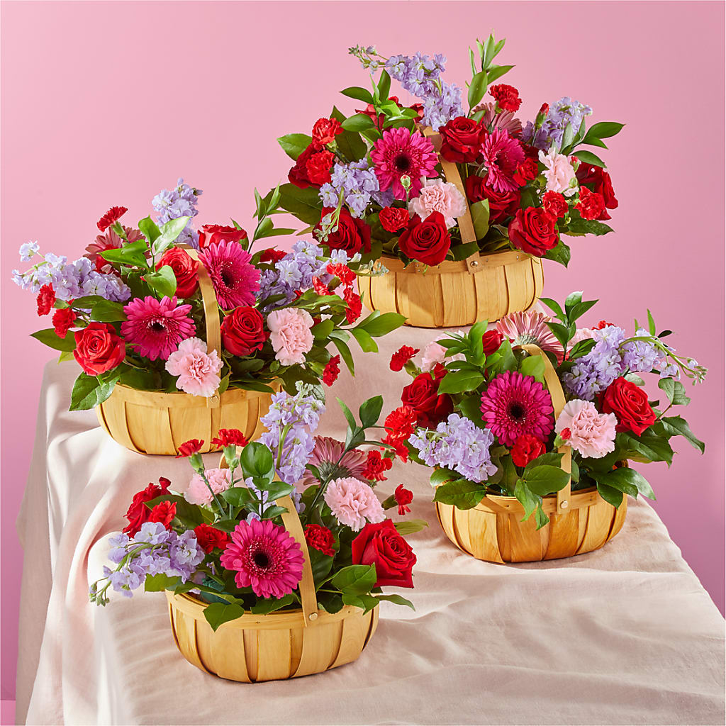Pink Picnic Basket –  Petals From Angels Floral Designs, Pasadena CA