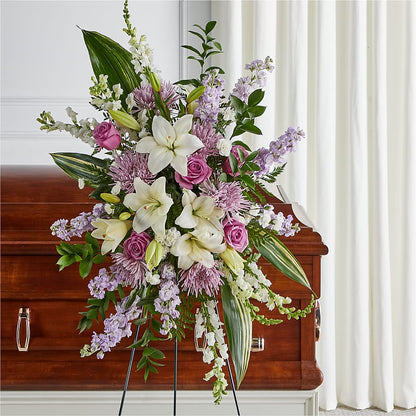 Grateful Hearts Standing Spray –  Petals From Angels Floral Designs, Pasadena CA