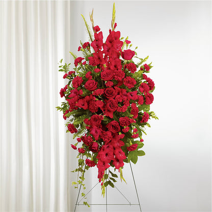 From the Heart Standing Spray –  Petals From Angels Floral Designs, Pasadena CA