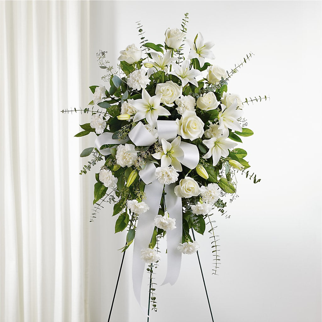 With Care Standing Spray –  Petals From Angels Floral Designs, Pasadena CA
