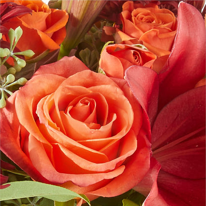 Crimson Leaves Bouquet –  Petals From Angels Floral Designs, Pasadena CA