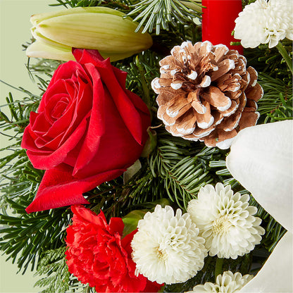 Seasonal Festivities Centerpiece –  Petals From Angels Floral Designs, Pasadena CA