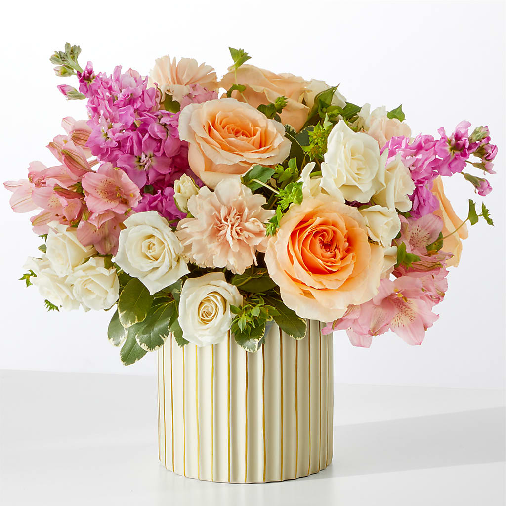 Paradise Bouquet with Ivory Vase –  Petals From Angels Floral Designs, Pasadena CA