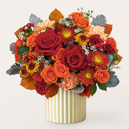 Merlot Bouquet with Ivory Vase –  Petals From Angels Floral Designs, Pasadena CA