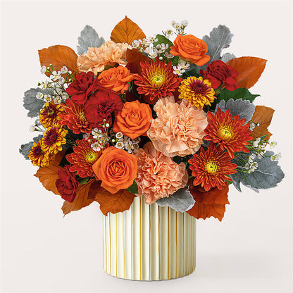 Merlot Bouquet with Ivory Vase –  Petals From Angels Floral Designs, Pasadena CA