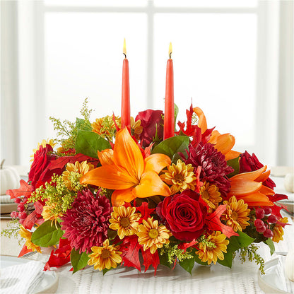 Autumn's Embrace Centerpiece –  Petals From Angels Floral Designs, Pasadena CA