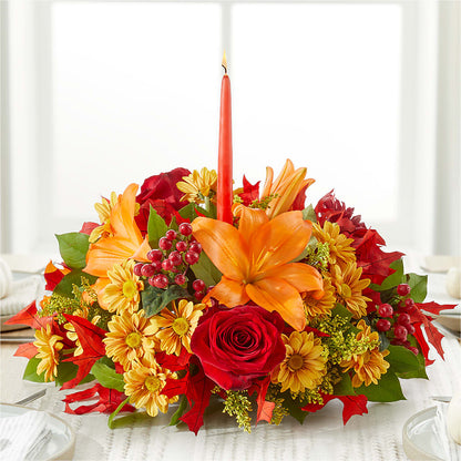 Autumn's Embrace Centerpiece –  Petals From Angels Floral Designs, Pasadena CA