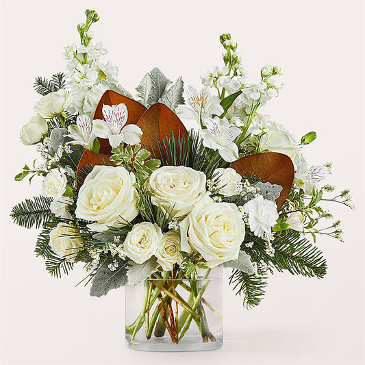 Fresh Snowfall Bouquet –  Petals From Angels Floral Designs, Pasadena CA